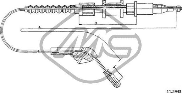 Metalcaucho 82518 - Cable, parking brake autospares.lv