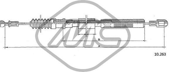 Metalcaucho 82387 - Clutch Cable autospares.lv