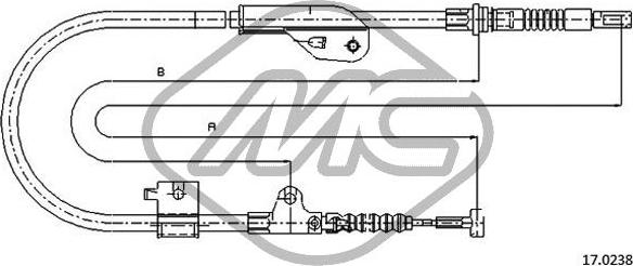 Metalcaucho 82324 - Cable, parking brake autospares.lv