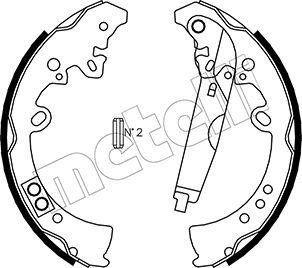 Metelli 53-0445 - Brake Shoe Set autospares.lv