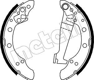 Metelli 53-0462 - Brake Shoe Set autospares.lv