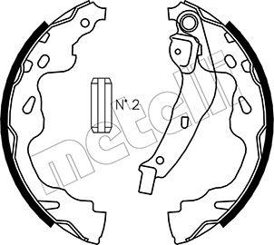 Metelli 53-0438 - Brake Shoe Set autospares.lv