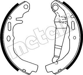 Metelli 53-0612 - Brake Shoe Set autospares.lv