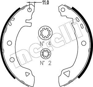 Metelli 53-0002 - Brake Shoe Set autospares.lv