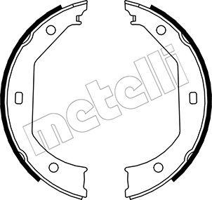 Metelli 53-0017 - Brake Shoe Set, parking brake autospares.lv