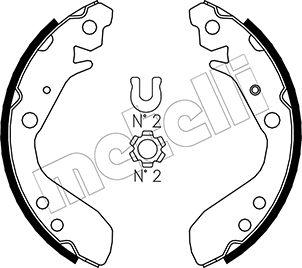 Metelli 53-0158 - Brake Shoe Set autospares.lv