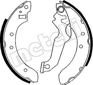 Metelli 53-0106 - Brake Shoe Set autospares.lv