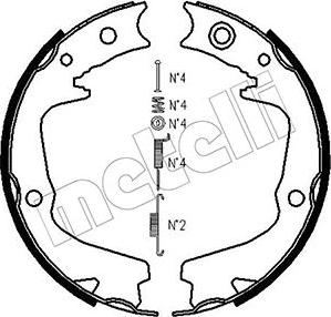 Metelli 53-0387K - Brake Shoe Set, parking brake autospares.lv