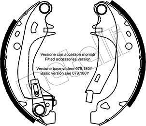 Metelli 53-0329Y - Brake Shoe Set autospares.lv