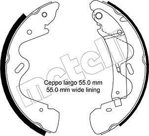 Metelli 53-0291 - Brake Shoe Set autospares.lv