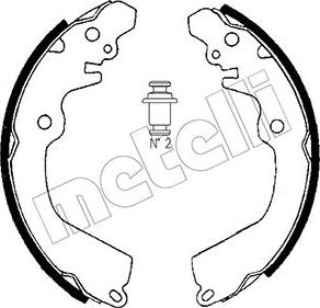 Metelli 53-0257 - Brake Shoe Set autospares.lv