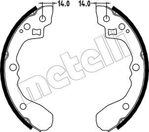 Metelli 53-0217 - Brake Shoe Set autospares.lv