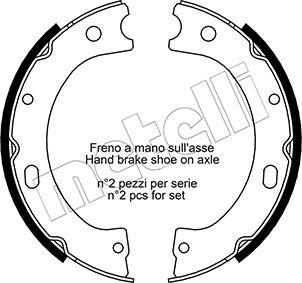 Metelli 53-0289 - Brake Shoe Set, parking brake autospares.lv