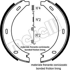 Metelli 53-0236K - Brake Shoe Set, parking brake autospares.lv