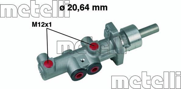 Metelli 05-0404 - Brake Master Cylinder autospares.lv