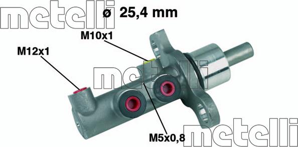 Metelli 05-0438 - Brake Master Cylinder autospares.lv