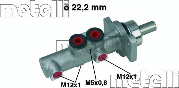 Metelli 05-0437 - Brake Master Cylinder autospares.lv