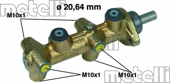 Metelli 05-0041 - Brake Master Cylinder autospares.lv