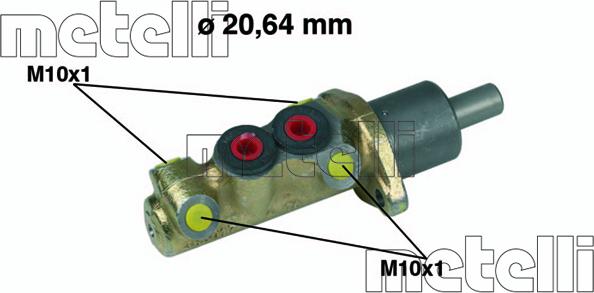 Metelli 05-0039 - Brake Master Cylinder autospares.lv