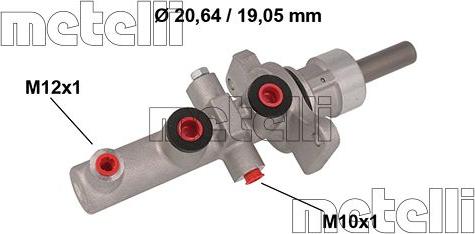 Metelli 05-0857 - Brake Master Cylinder autospares.lv