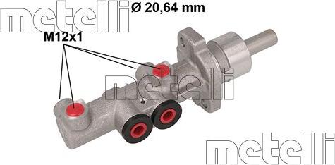 Metelli 05-0881 - Brake Master Cylinder autospares.lv