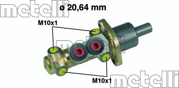 Metelli 05-0207 - Brake Master Cylinder autospares.lv