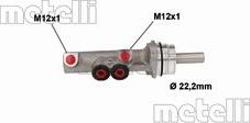 Metelli 05-1116 - Brake Master Cylinder autospares.lv