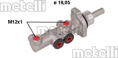 Metelli 05-1117 - Brake Master Cylinder autospares.lv