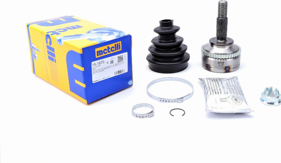 Metelli 15-1670 - Joint Kit, drive shaft autospares.lv