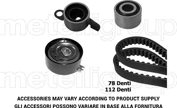 Metelli 29-0411 - Timing Belt Set autospares.lv