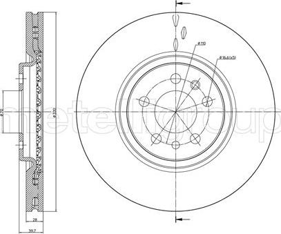 Metelli 23-0906C - Brake Disc autospares.lv