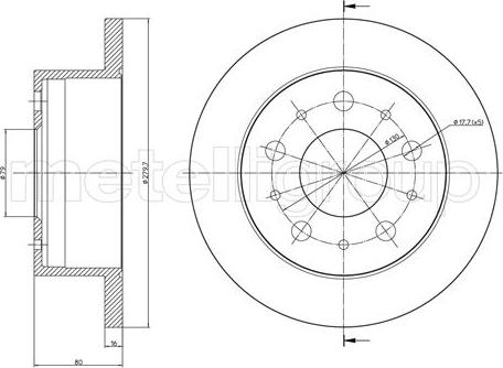 Metelli 23-0912C - Brake Disc autospares.lv