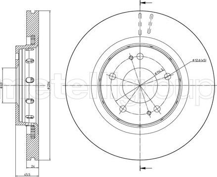 Metelli 23-0939C - Brake Disc autospares.lv