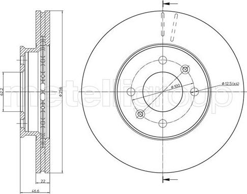 Metelli 23-0930C - Brake Disc autospares.lv