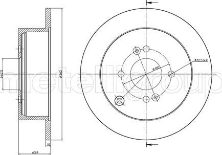 Metelli 23-0931C - Brake Disc autospares.lv