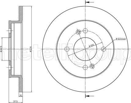 Metelli 23-0929C - Brake Disc autospares.lv