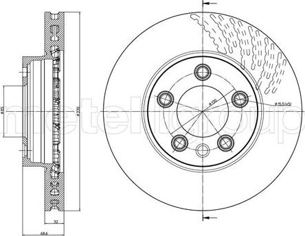 Metelli 23-0920C - Brake Disc autospares.lv