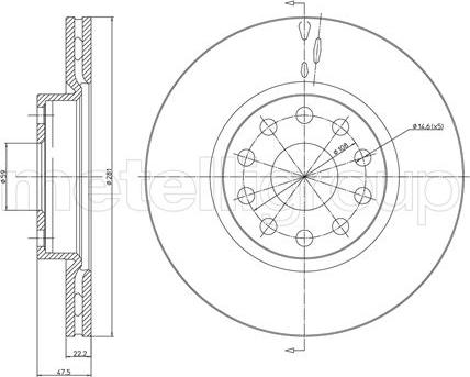 Metelli 23-0408 - Brake Disc autospares.lv