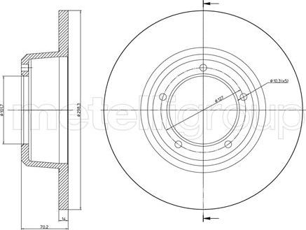 Metelli 23-0422 - Brake Disc autospares.lv