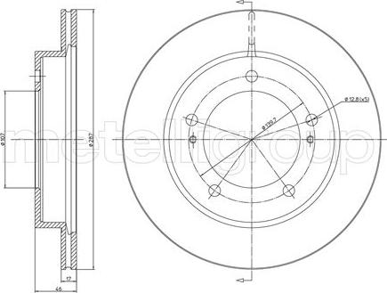 Metelli 23-0501 - Brake Disc autospares.lv