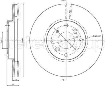 Metelli 23-0582 - Brake Disc autospares.lv