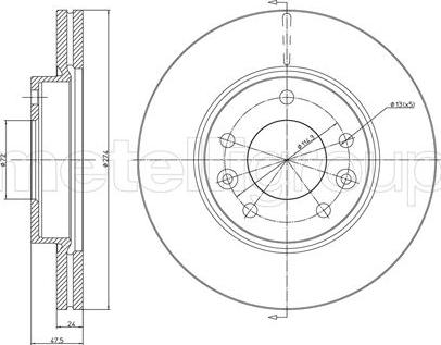 Metelli 23-0694 - Brake Disc autospares.lv