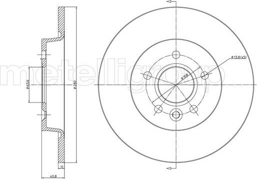 Metelli 23-0686C - Brake Disc autospares.lv