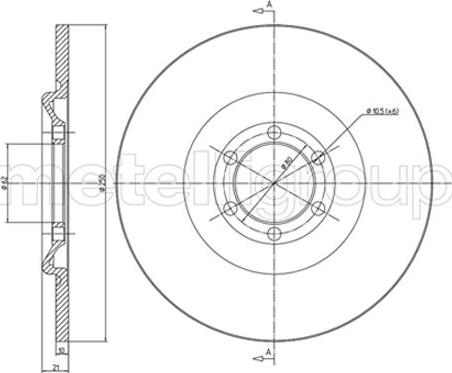 Metelli 23-0009 - Brake Disc autospares.lv