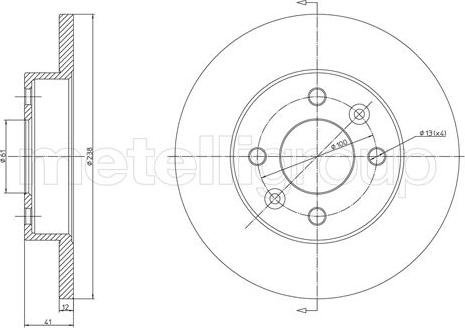 Metelli 23-0082 - Brake Disc autospares.lv