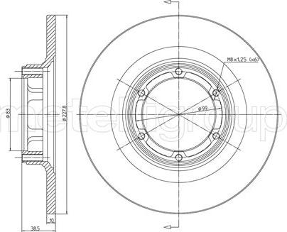 Metelli 23-0026 - Brake Disc autospares.lv