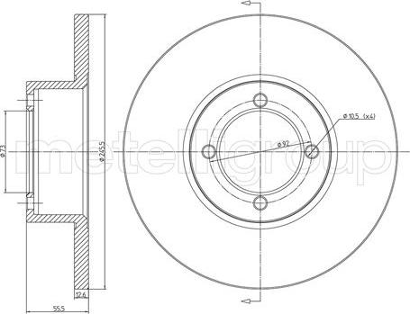 Metelli 23-0022 - Brake Disc autospares.lv