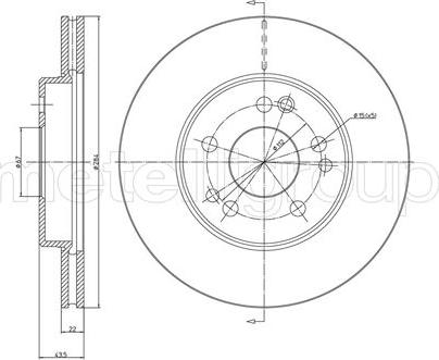 Metelli 23-0167 - Brake Disc autospares.lv