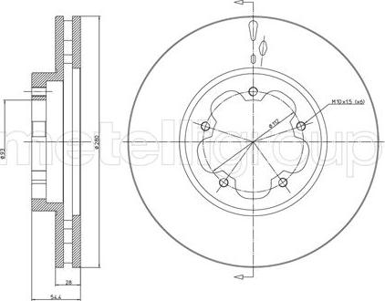 Metelli 23-0898 - Brake Disc autospares.lv