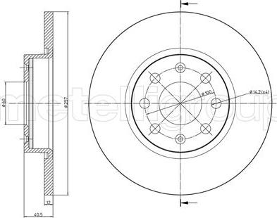 Metelli 23-0858C - Brake Disc autospares.lv